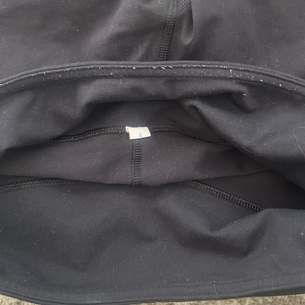 Lululemon Athletica sz 8 Black Cropped Leggings CA 35801 RN 106259 GUC Soft Luon - Picture 7 of 17